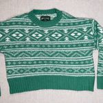 American Eagle   Green Fair Isle Snowdrift Sweater - Medium Photo 7