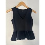 J.Crew  Velvet Black Babydoll Tank Top Preppy Dark Goth Stretchy Holiday Cocktail Photo 1