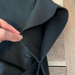 Tuckernuck Womens Camden V-Neck Stripe Trim Soft Poncho Sweater Black One Size Photo 5