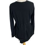 #135 WILT Plunge Neck Layered Slub Tee Black Size M Photo 1