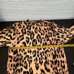 ZARA  Orange Brown Animal Print Long Sleeve Casual Top Women's Medium Photo 6