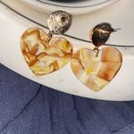 Statement Earrings for Women Simple Marble Heart Photo 8