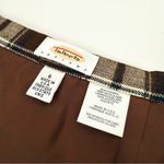 Vintage 90’s Pure Wool Plaid Wrap Pencil Skirt in Brown | Size S Photo 7