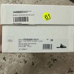 Proenza Schouler  Shearling Trim Suede Flat Mules Size 38 - Light Beige Brand New Photo 5