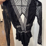 Lulus  black lace bodysuit size small Photo 0