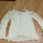 Poof! Lace sleeve cold shoulder top Photo 1