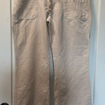 The North Face Linen Blend Tie Waist Pinstripe Trouser Pant White Cream 10Short Photo 0