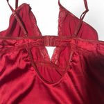Elegant Red Satin Nightgown Size L Photo 4