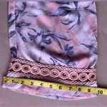 Wide Leg Palazzo Pants Pull On Snake Skin Print Floral M Pockets Elastic Tie Silver Size M Photo 9