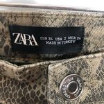 ZARA NWT  snakeskin straight leg skinny jeans Photo 3