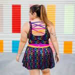 NWT Crowned Athletics Geodesic Icon Night Athletic Skort Medium Black Photo 1