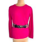 Forever 21 Belt Retro Floral Pattern Hot Pink Multicolored Circle Belt Enclosure Photo 4