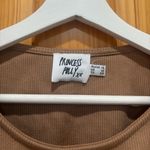 Princess Polly  Size 10 Light Brown Ribbed Underwire Crop Top. Photo 3