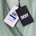 DKNY NWT Mint Green Mesh Wrap Top XL | Y2K Minimalist Layered V-Neck Blouse Photo 6