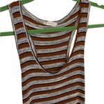Lush Clothing Urban Outfitters Gray & Brown Striped Sleeveless Circle Skirt Tank Top Dress Photo 1