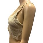 Debut Dreamers By  Tan Knit Halter Top Cropped Tank Sleeveless Small to Medium Photo 1