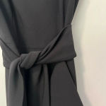 Shona joy Ruffle Front Tie Waist Midi Dress Black Photo 3