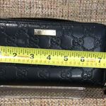  GUCCISSMA GG Embossed Black Leather Continental Full Zip Wallet Photo 10
