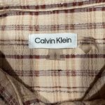 Calvin Klein Plaid Button-up Women's Over-sized Collard Shirt - Size L Photo 8
