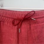 Athleta Retreat 100% linen Jogger Pant size 2 Coral Salmon Color Photo 5