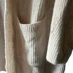 American Eagle Oversized Knit Cardigan Beige Sweater With Pockets Photo 2