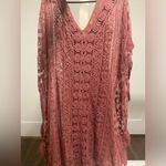 Indigo Blue 2 Piece  Lace Kaftan Dress in Dusty Rose Photo 5