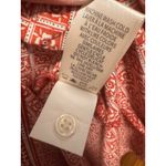 Max Studio  Women's‎ Large Red Floral Print Maxi Midi Shirt Dress Collared Belted Photo 5