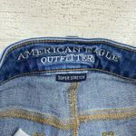 American Eagle Jean Shorts Womens 2 Super Stretch Distressed Blue Cutoff Patches Photo 4
