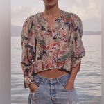 Chufy Cotton/Silk Puff Sleeve V Photo 1