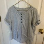 Jane and Delancey grey button up t shirt Gray Size L Photo 2