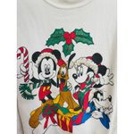 Disney Vintage 90s Mickey Minnie Goofy Pluto Christmas Sweater Holiday Crewneck Photo 2