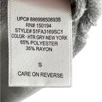 About A Girl Gray NY Home Graphic Long Sleeve Top with Striped Sleeves Photo 5