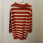Merokeety NWT Rust & White Striped Sweater Dress Cozy Fall & Winter | Size Small Photo 2