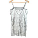 David's Bridal Elegant Silver Tiered Ruffle Cocktail Dress 14 Mother of Bride Photo 6