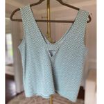 Madewell  Crop Tank Top Soft Knit Textured Cottagecore XS Geometric Summer Beach Photo 2
