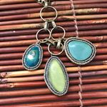 Chico's Chico’s Long Necklace with Green Accents Photo 2