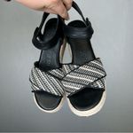 Karl Lagerfeld  | Black and White‎ Espadrille Shoes Wedge Heel 8.5 Photo 2