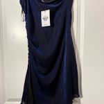 Princess Polly NWT Donelli Strapless Mini Dress in Navy Shimmer Photo 4