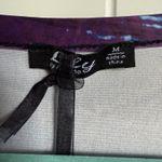 Lily by Firmiana Womens Tunic Dress Sz M Purple Blue‎ Cat Kitten V Photo 3