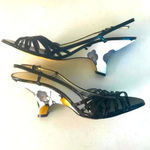 Franco Sarto NIB! - Floral heel pattern- Open Toe Dressey Shoes Size 9 M Photo 2