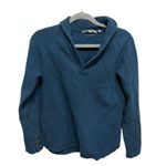Soft Surroundings  Blue VNeck 100% cotton collared pullover sweater Size XS Photo 0