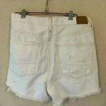 American Eagle , high rise white distressed jean short size 6 western cowgirlcore Photo 1