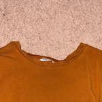 MANGOPOP  brown short sleeve stretch snap close bodysuit casual basic minimal Photo 1