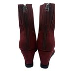 Dolce Vita Tippy Heeled Suede Bootie Burgundy SZ 7.5 Wedge Sleek Fall Modern Red Photo 4