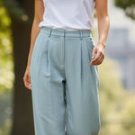 Ralph Lauren  Light Blue Wide Leg Pants Photo 0