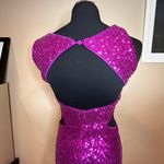 LULU'S Pink Silver Ombre Sequin Maxi Mermaid Sleeveless Formal Prom Party Cutout Size XS Photo 4