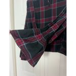BeachLunchLounge Black Red Gray Plaid Ruffle Flannel Long Sleeve Top XL Photo 7