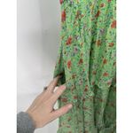 Banjanan Iris Ruffle Floral Midi Dress Women Medium Green Prairie Peasant Boho Photo 9
