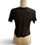 INC  Glitter Mesh Cropped Top Photo 4