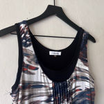 Calvin Klein  Abstract Print Tank Top with Sequin Hem Size M Photo 2